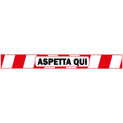 Adesivo aspetta qui linea...