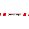 Adesivo aspetta qui linea di sicurezza