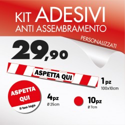 Kit adesivi distanziamento sociale covid19