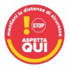 adesivo distanziamento sociale covid-19