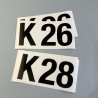 Adesivi Techno CH3-CH4 numeri velici K-00 (2pz)